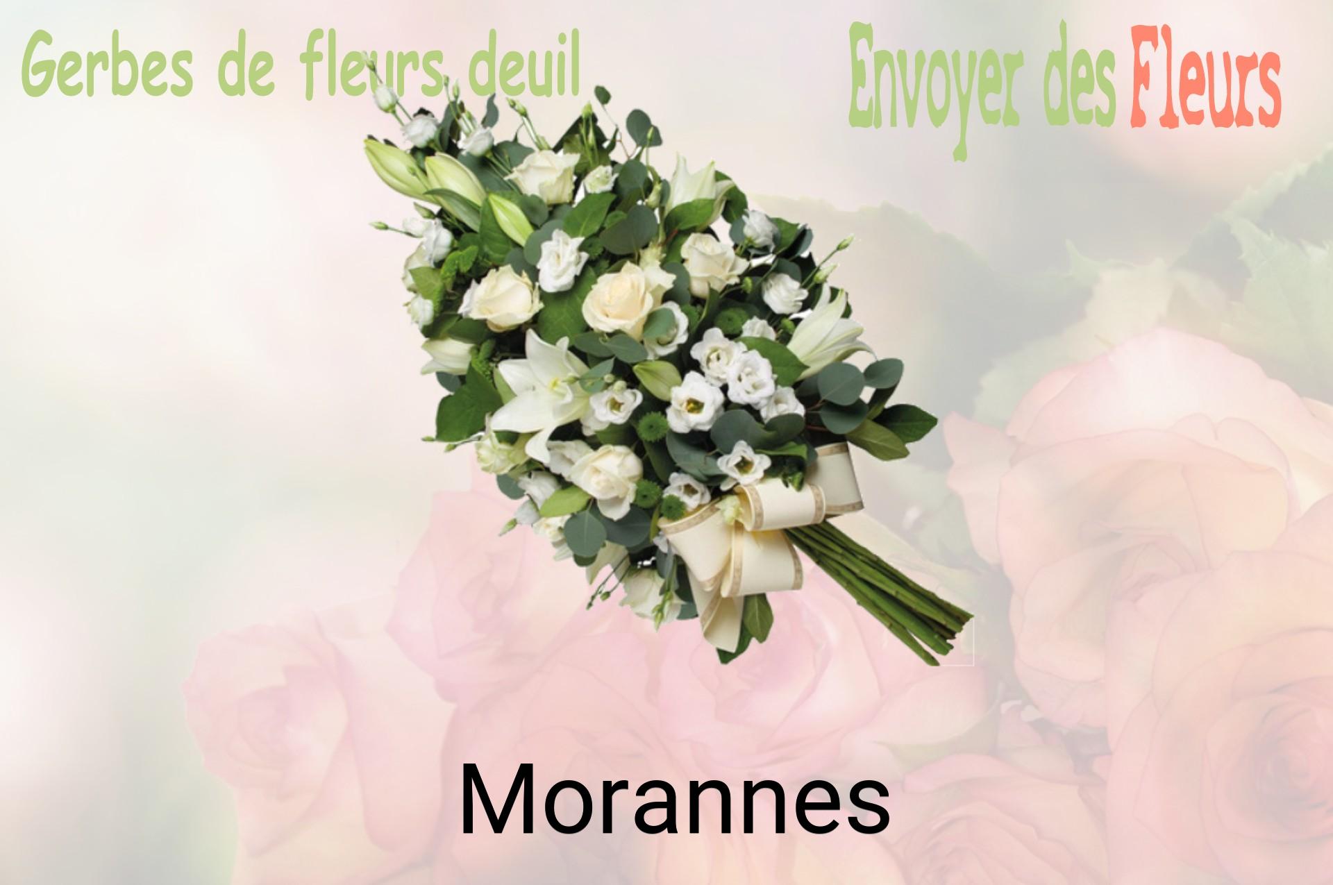Gerbe de fleurs de deuil livrée à Morannes
